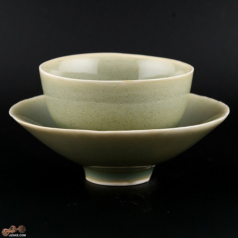 アントノヴァマリコ　銀彩盃・台セット　青磁