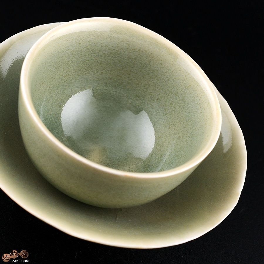 アントノヴァマリコ　銀彩盃・台セット　青磁