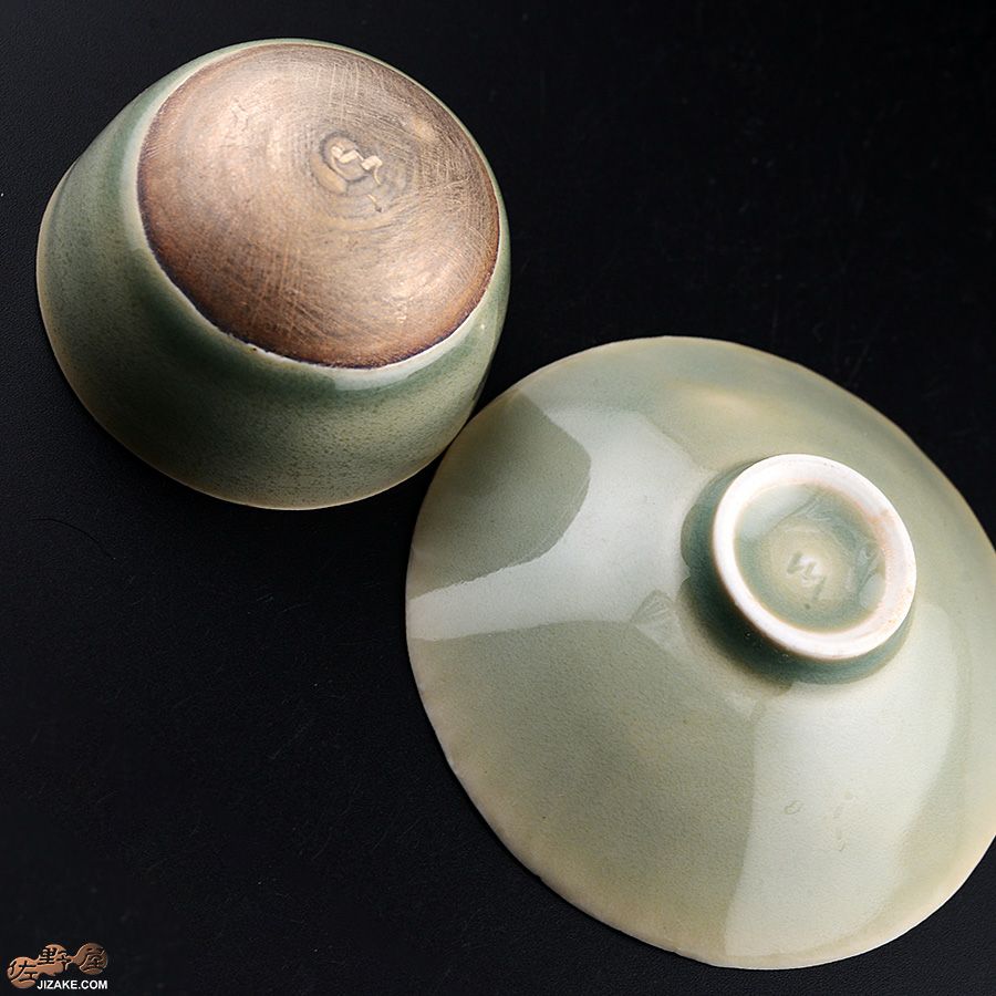 アントノヴァマリコ　銀彩盃・台セット　青磁