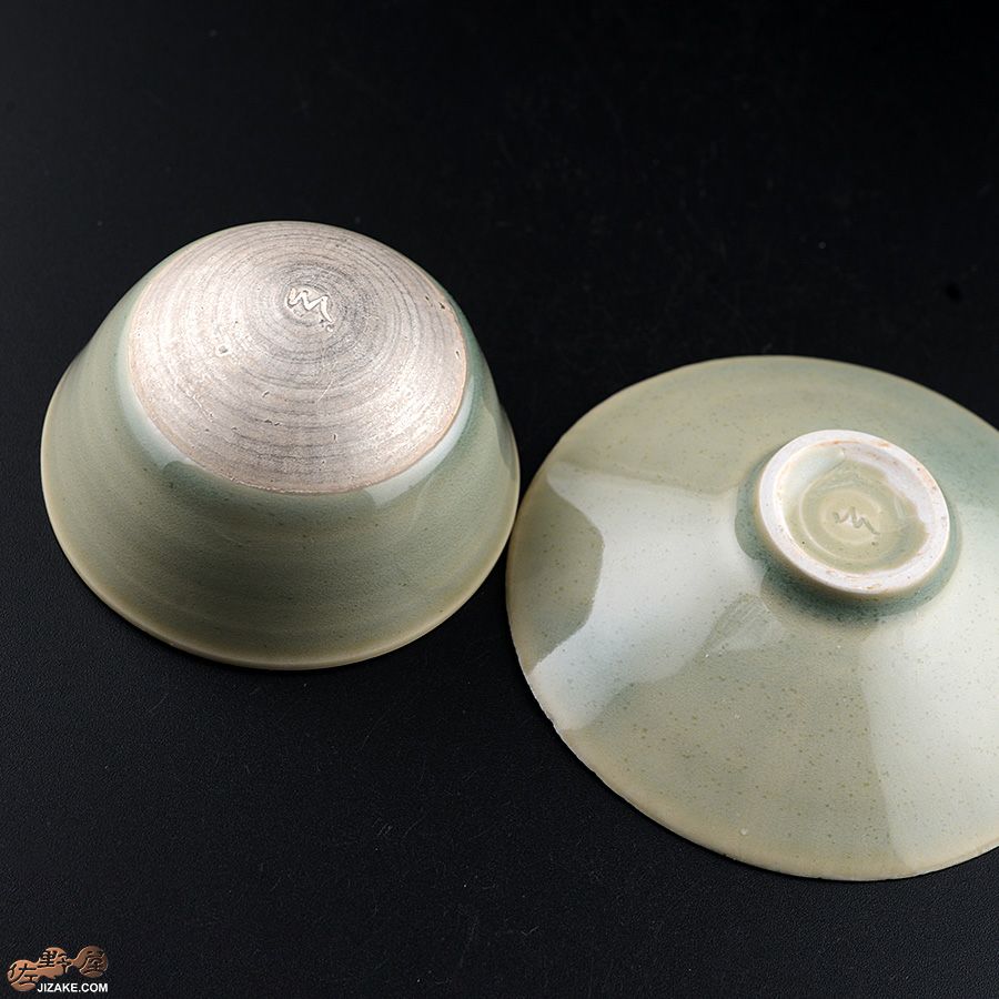 アントノヴァマリコ　銀彩盃・台セット　青磁