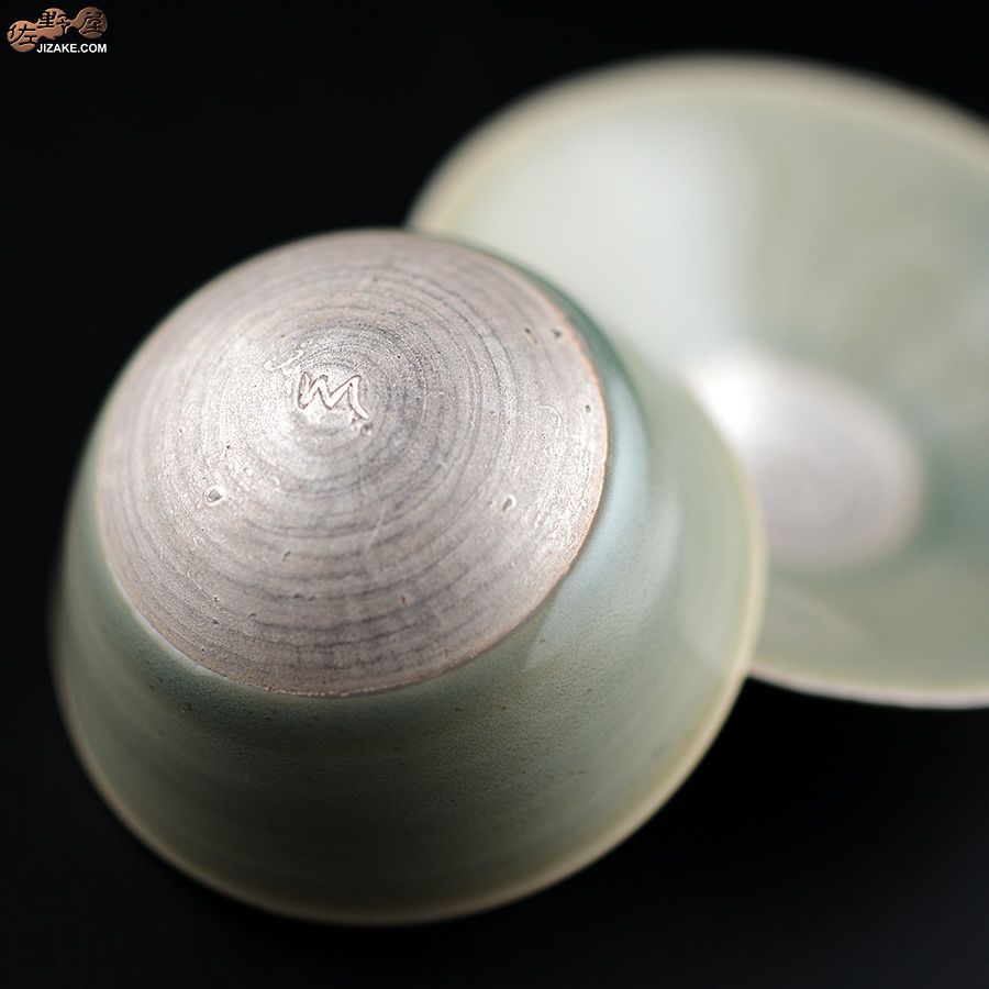 アントノヴァマリコ　銀彩盃・台セット　青磁