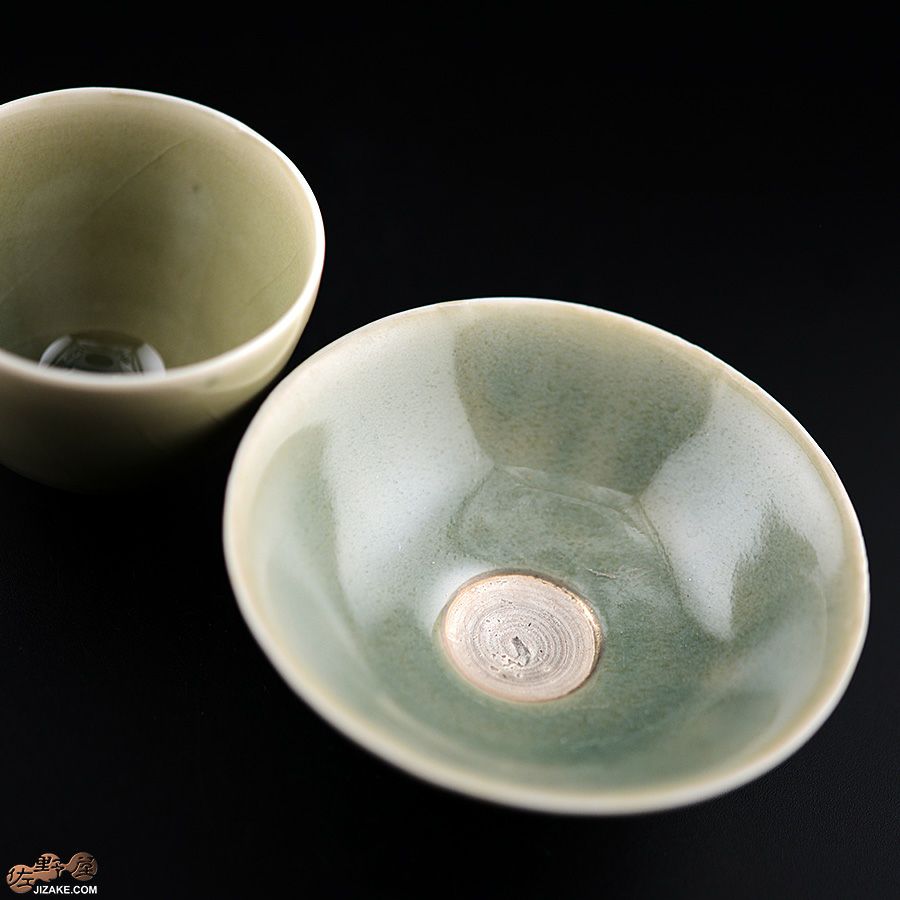 アントノヴァマリコ　銀彩盃・台セット　青磁