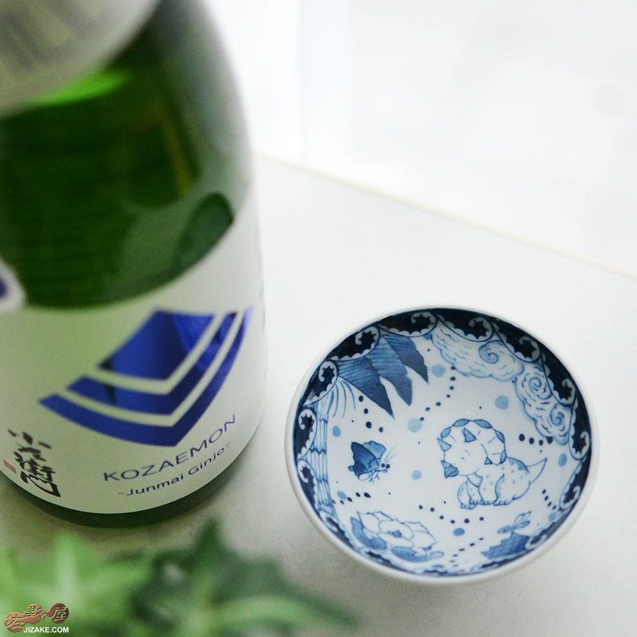 KoneKoneLabCue 染付盃　トリケラトプス