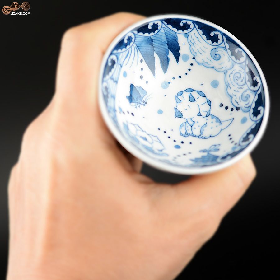 簡易ラッピング】KoneKoneLabCue 染付盃 トリケラトプス | 日本酒専門