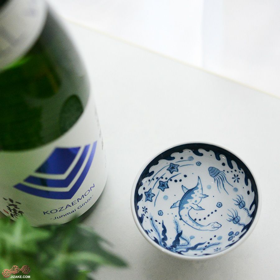 KoneKoneLabCue 染付盃　プレシオサウルス