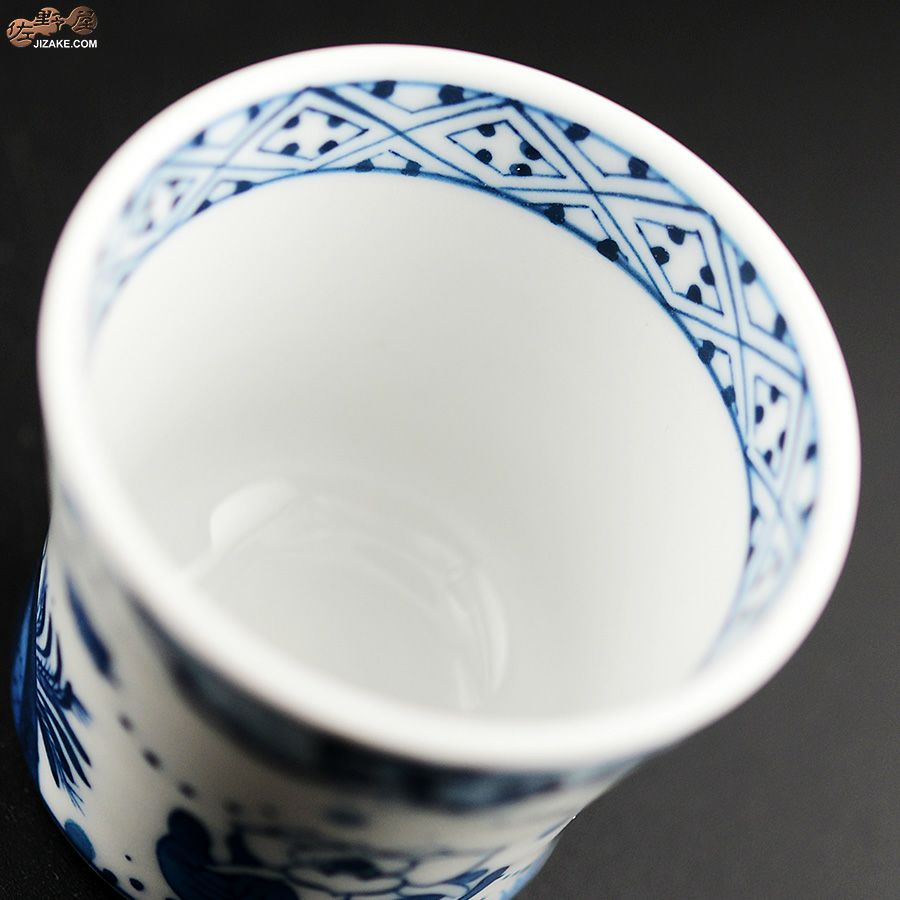 KoneKoneLabCue 染付ぐい呑み　トリケラトプス