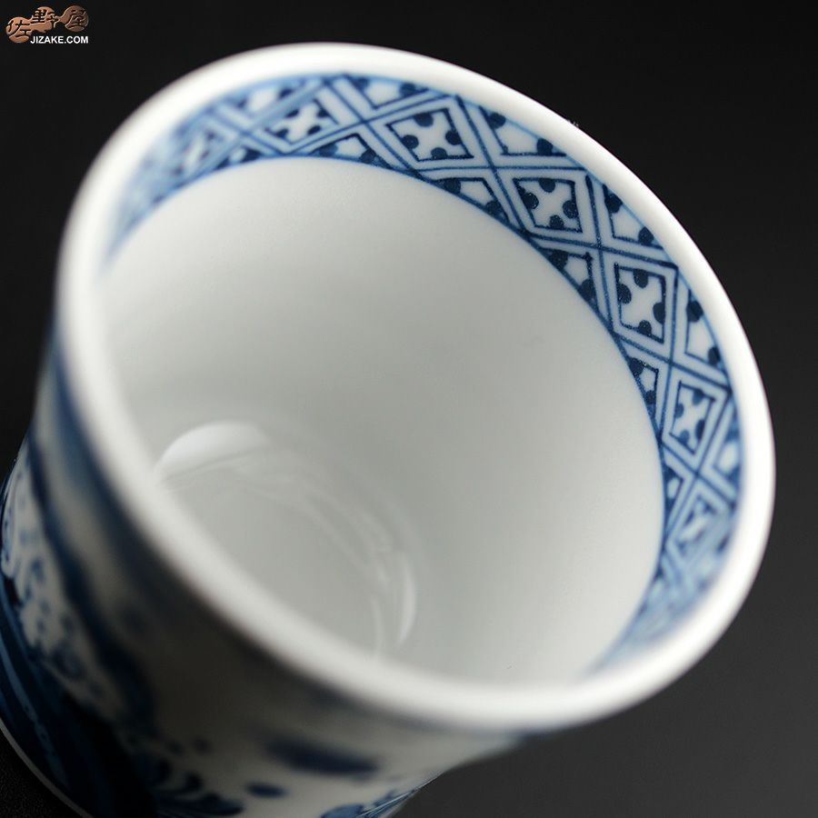 KoneKoneLabCue 染付ぐい呑み　ステゴサウルス